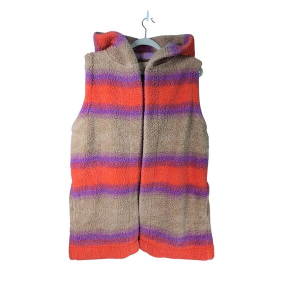 Koolaburra Sweaters - Koolaburra Ugg Hooded Vest Womens L Multicolor Soft Fleece Open Front Cozy